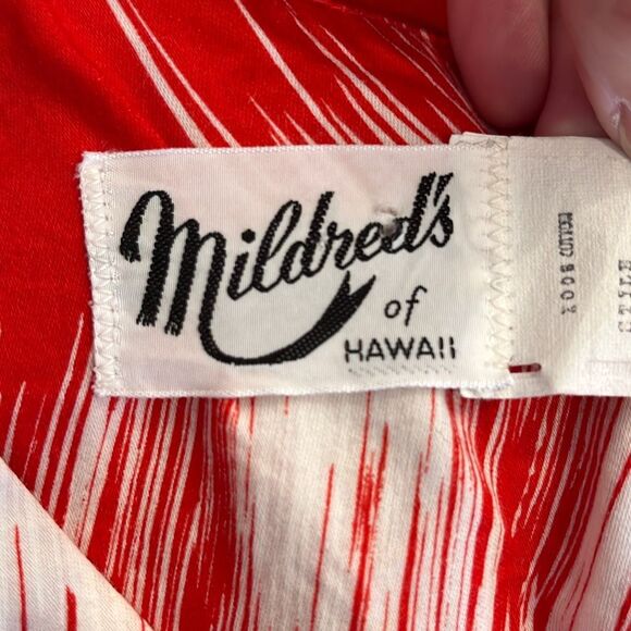 Vintage Mildred’s Of Hawaii Red Maxi Dress 70’s Size 6 - Picture 5 of 7